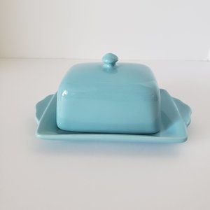Vintage Retro Anthropologie Half Stick Butter Dish by Biscuit Pale Sky Blue